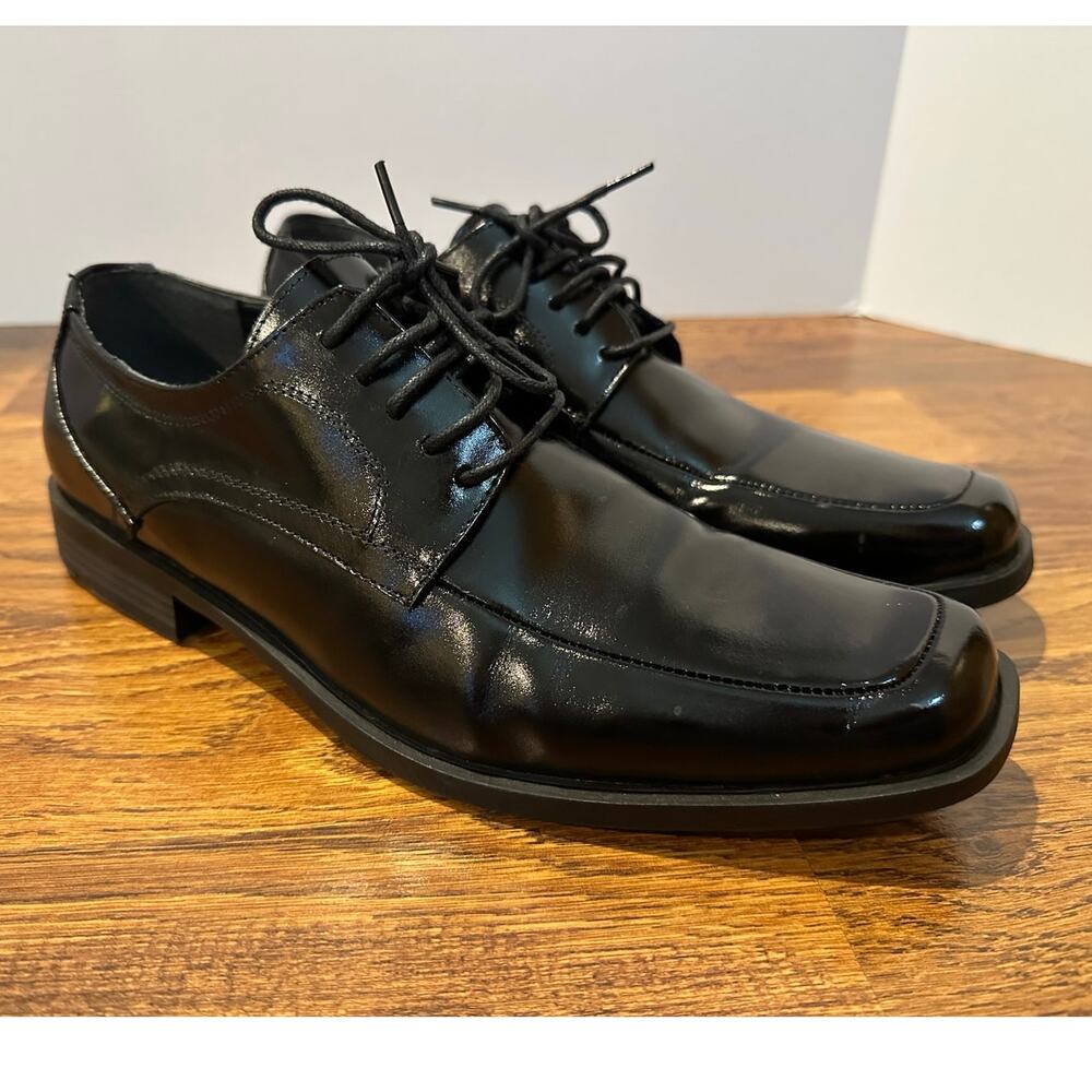 Stacy Adams Calhoun Moc Toe Lace-Up Oxford Dress Shoes Men’s Size 10 Black